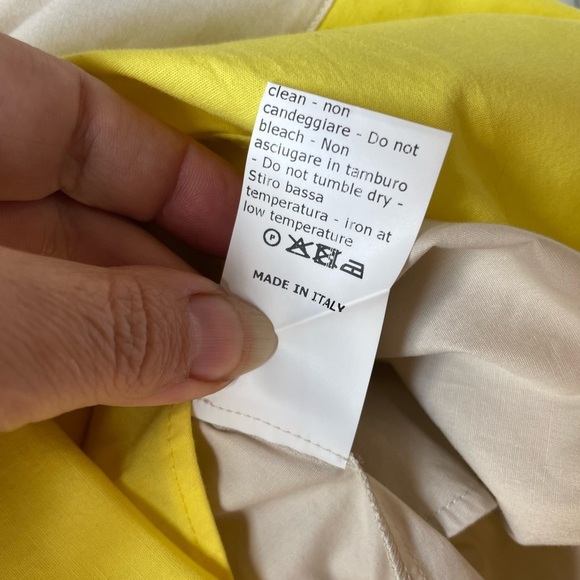 G. Label by goop Colorblock Midi Dress Beige/Yellow - Picture 8 of 14